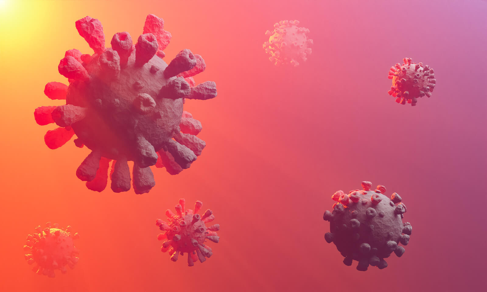 depiction of COVID-19 virus