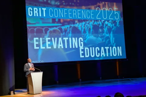Mayor Yemi Mobolade speaking at the 2025 Grit Conference 