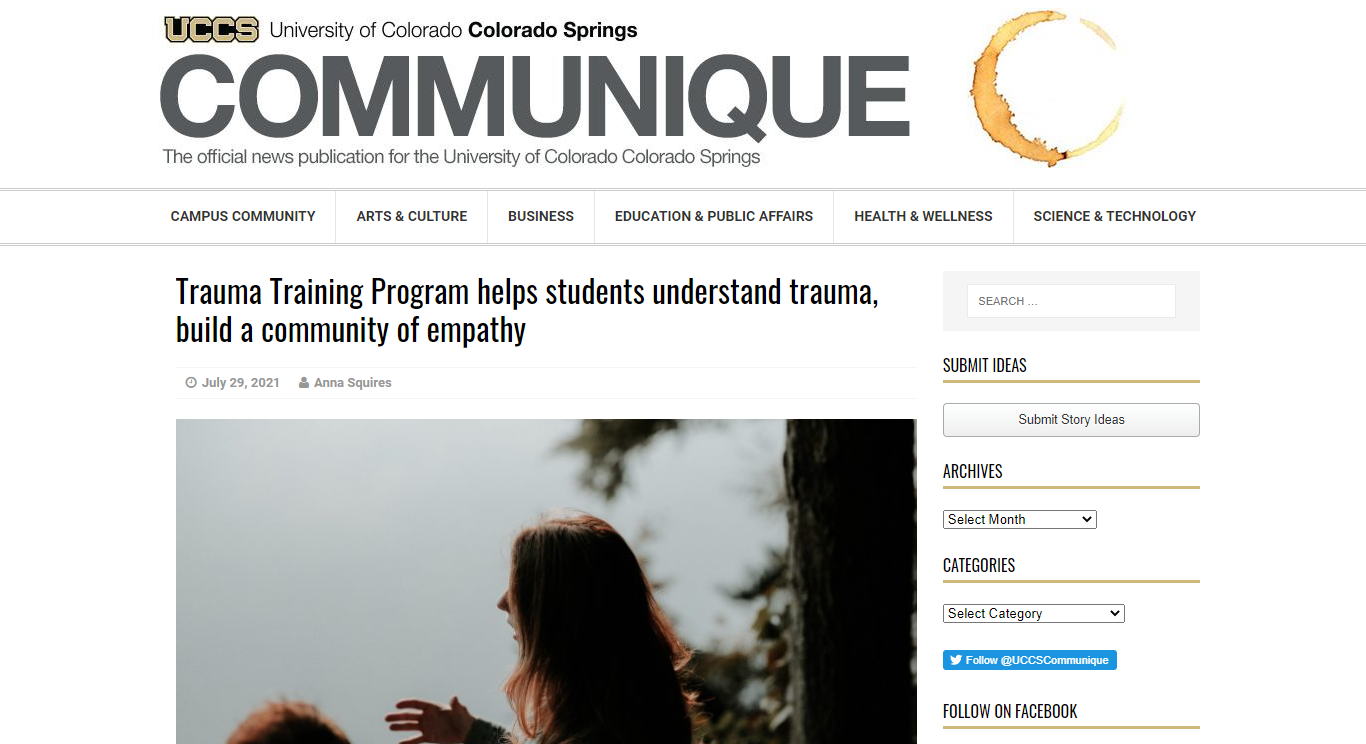 Communique Article on Trauma Training Program